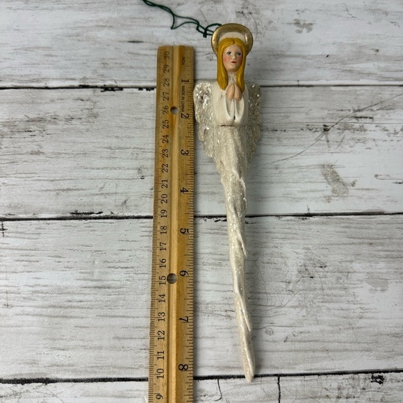 Angel Praying Icicle WRC Vintage signed 1997 Christmas Ornament porcelain - Picture 4 of 4